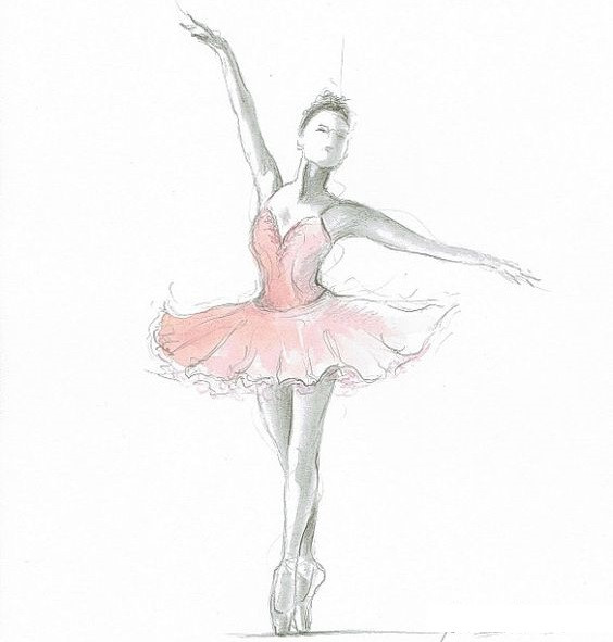 нарисовать милую балерину