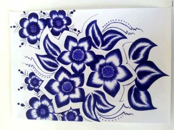 срисовывать ручкой