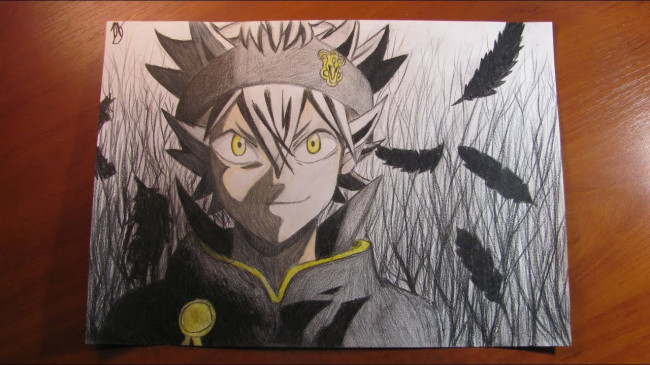 рисовать аниме черный клевер