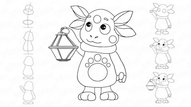 мультфильмы срисовывать