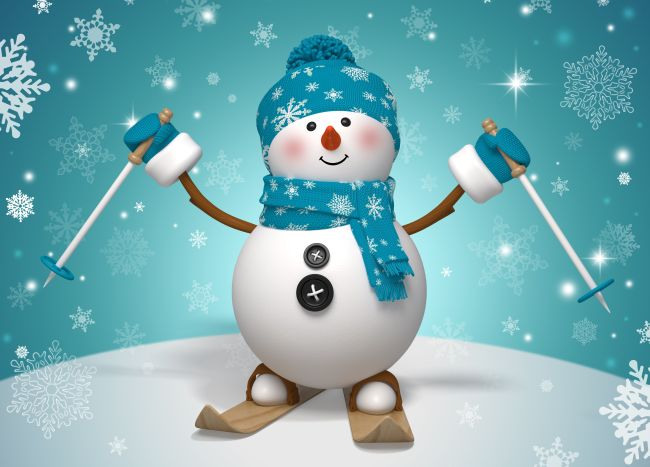 снеговик картинка нарисованная