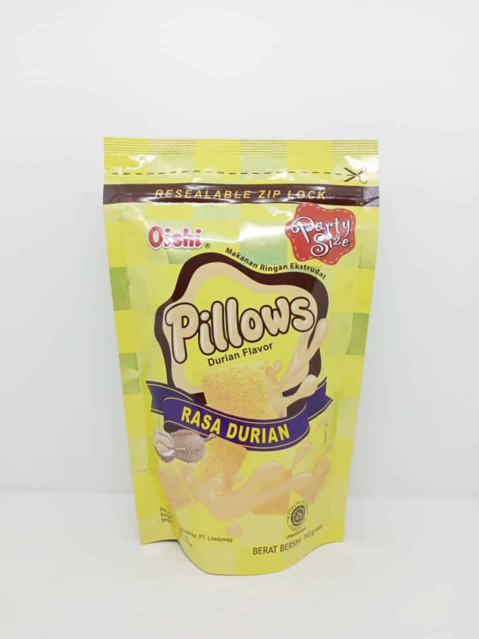 OISHI PILLOWS SNACK DURIAN... KLIKTOBUY