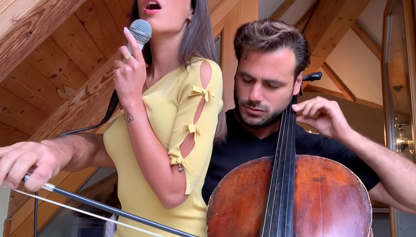 Hauser From 2Cellos Plays "My Heart Will Go On" Together With Benedetta