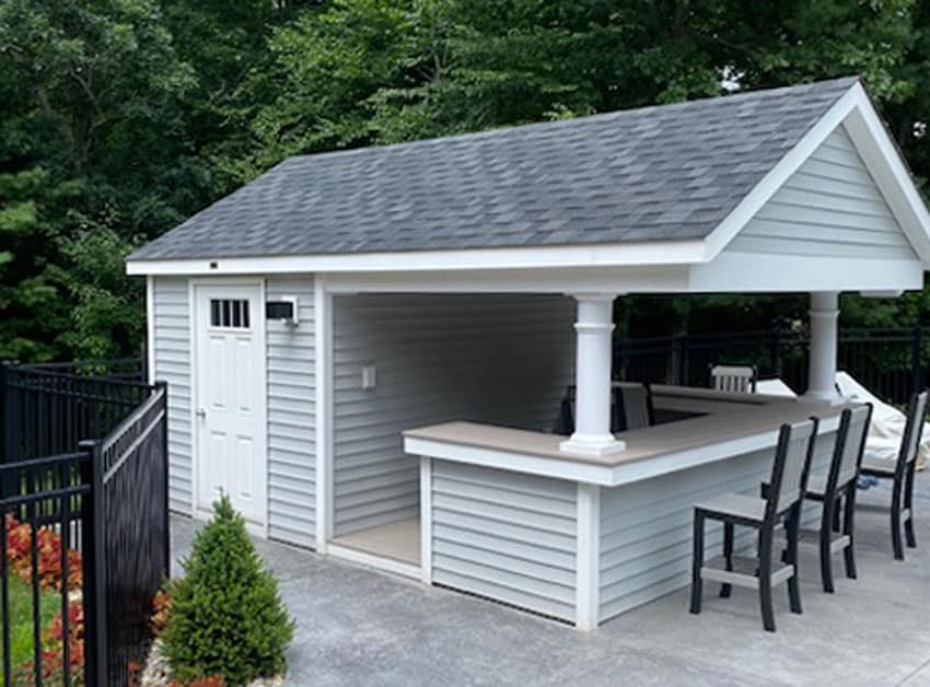 12' x 16' Cape Pool House Bar Kloter Farms