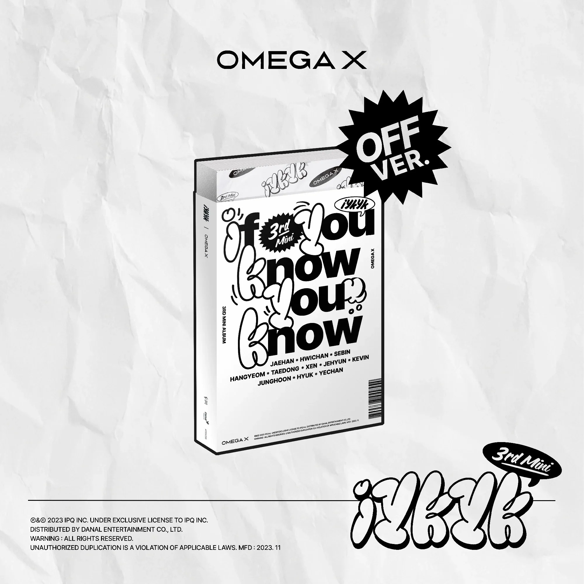 OMEGA X 3rd MiniAlbum ‘iykyk’ KLOUD KPop Store