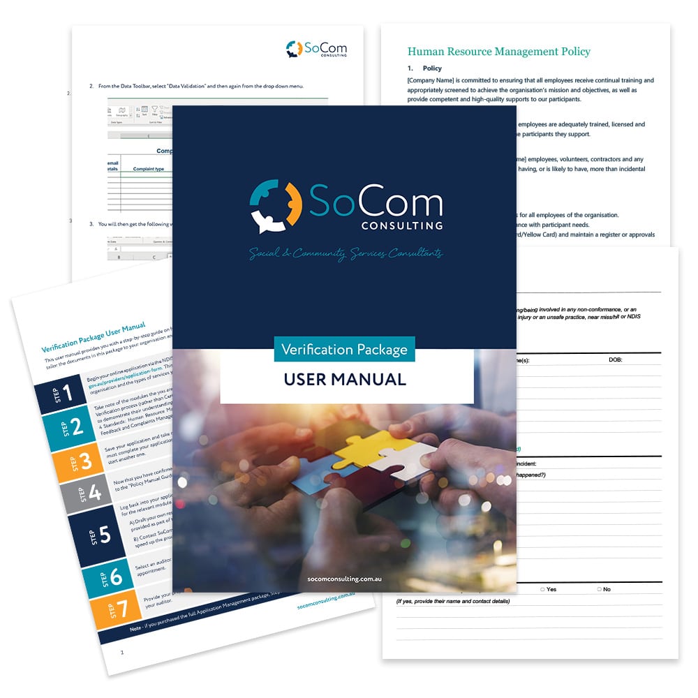 NDIS Verification DIY Documentation Pack 100 Audit Compliant