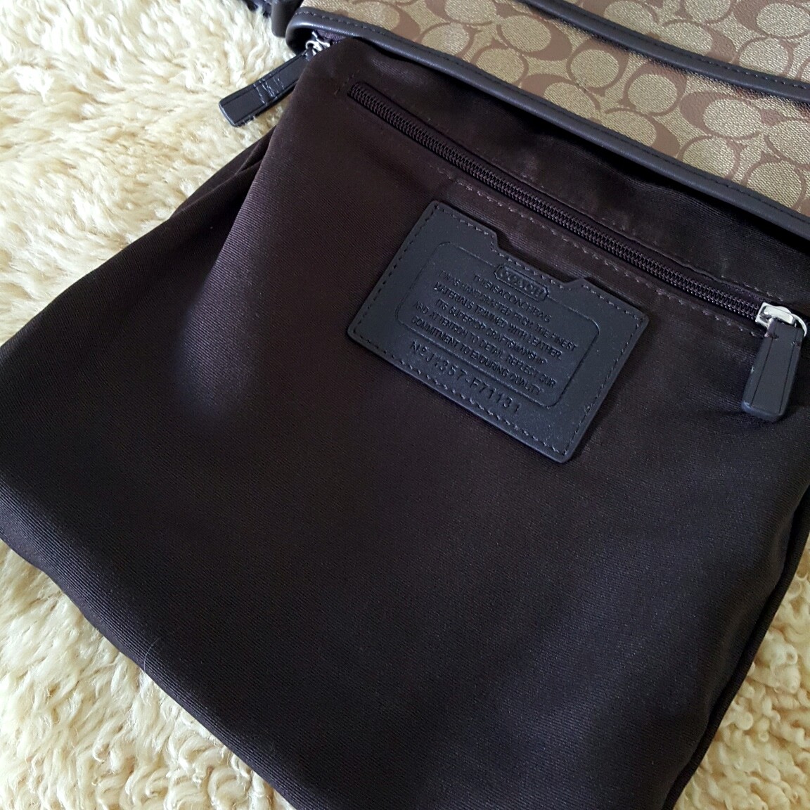 COACH Signature Zip Top Crossbody Bag