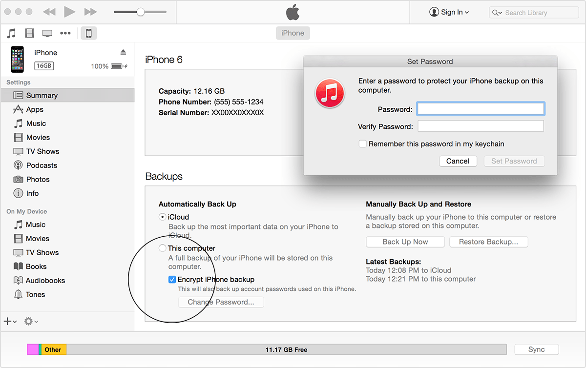 Create and delete iPhone, iPad, and iPod touch backups in iTunes