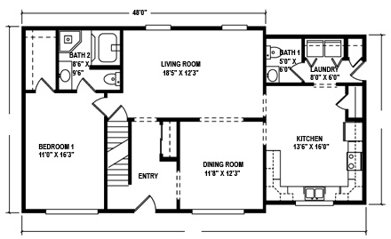 Cape Floor Plans Kintner Modular Homes Design#88 Cape Floor Plans Kintner Modular Homes