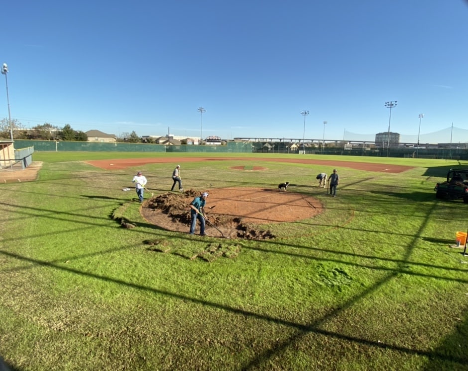 Westwood High School Baseball Home Plate KMI Sports Construction