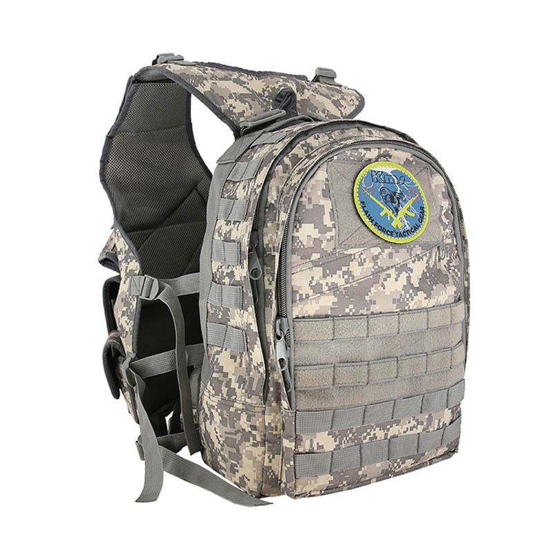 Tactical Backpack Vest Combo Digital Camo kms