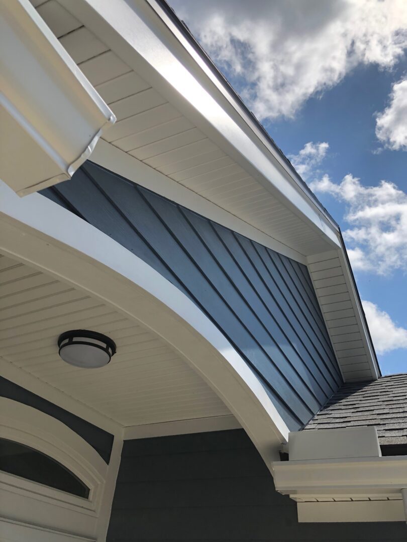 Vinyl Siding Soffit And Fascia Installed together, siding, soffit and
