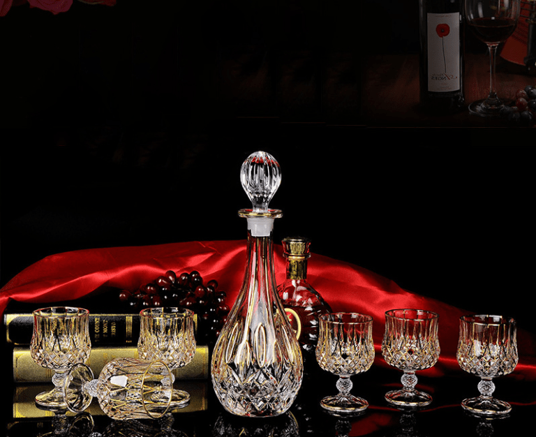 Luxury Crystal Whiskey Decanter Set & 6 Glasses Knead This LTD