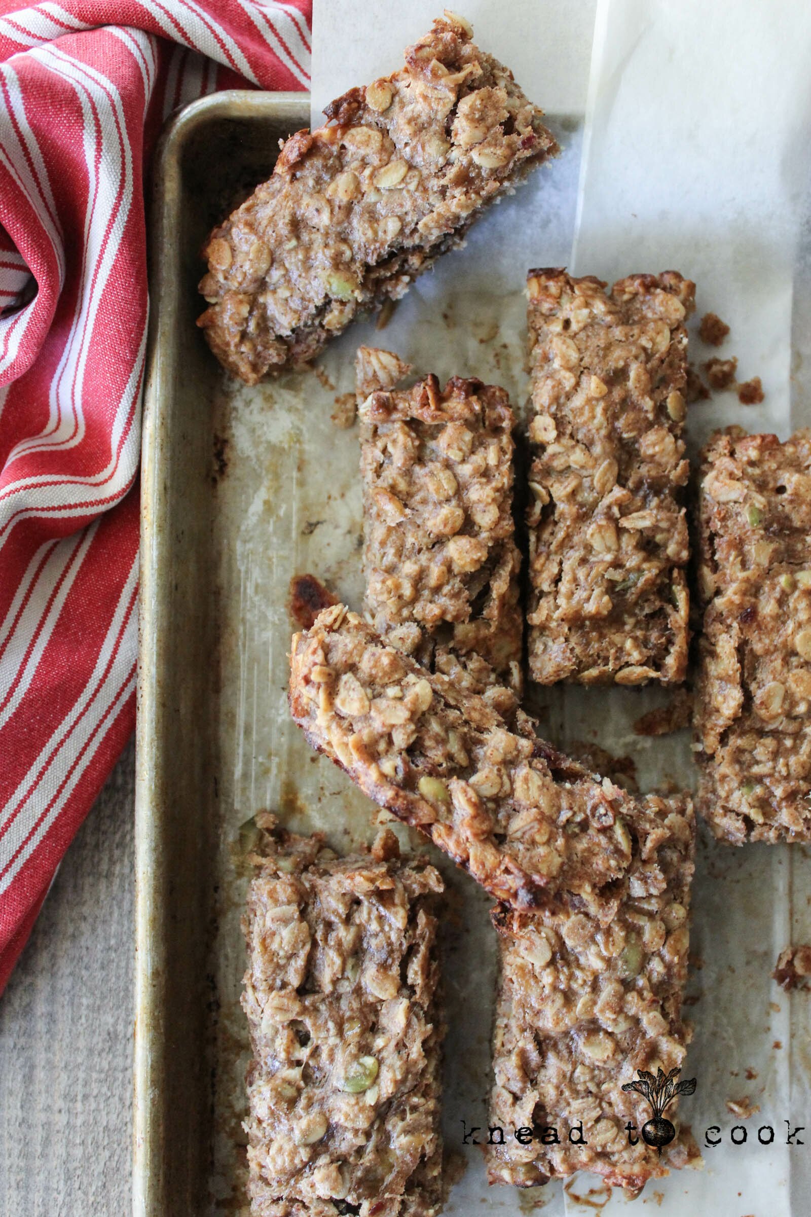 Banana Walnut Oatmeal Bars. Vegan. GF.