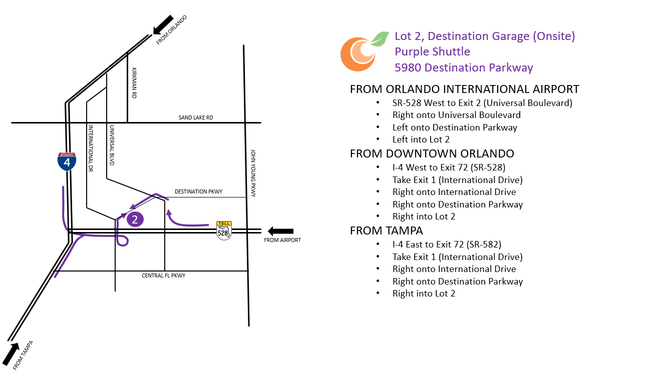 Where can I find directions to the parking lot I purchased? MEGACON