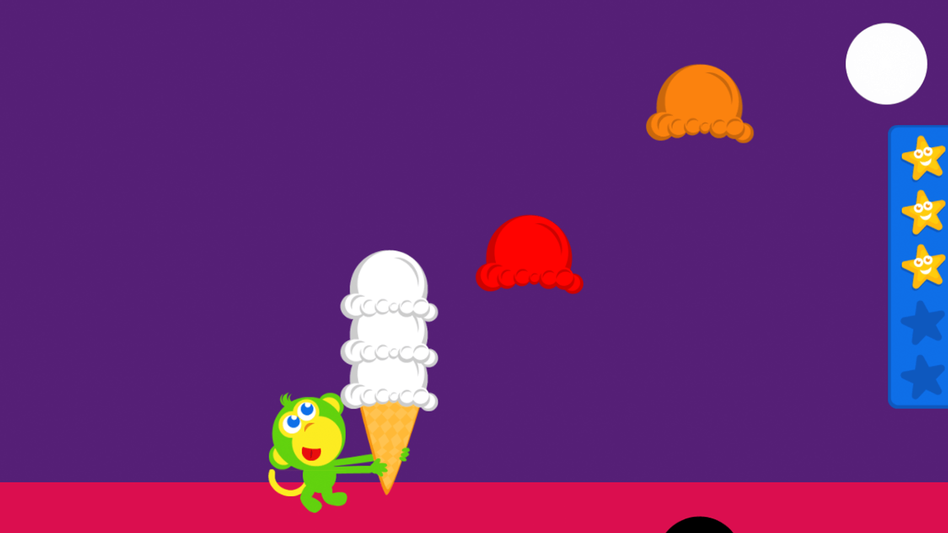 Catch the Ice Cream Scoop Colors Game for Preschoolers