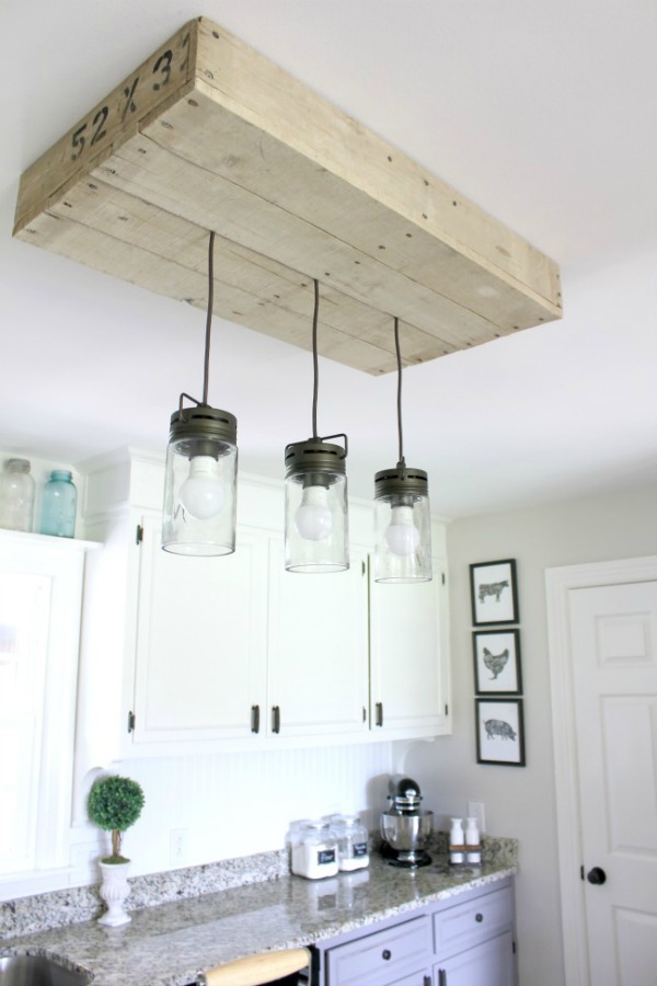 Talk of the Town 32 DIY Pallet Light Fixture + More Knick of Time