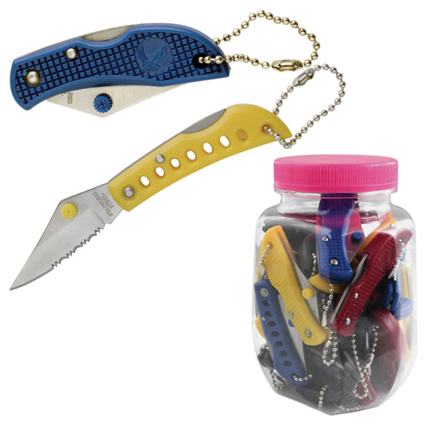 Keychain Knives Assorted Colors 36 PiecesCJK