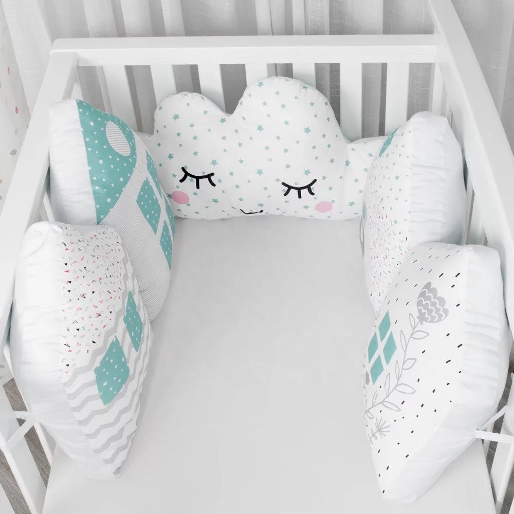 Baby Cot Bumper Set Clouds Knighton J Collection