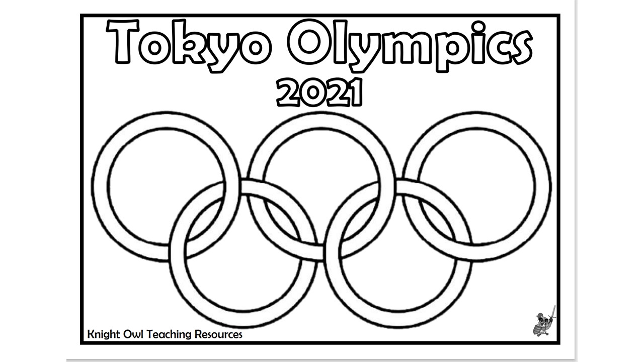 Olympic Rings Colouring Sheet