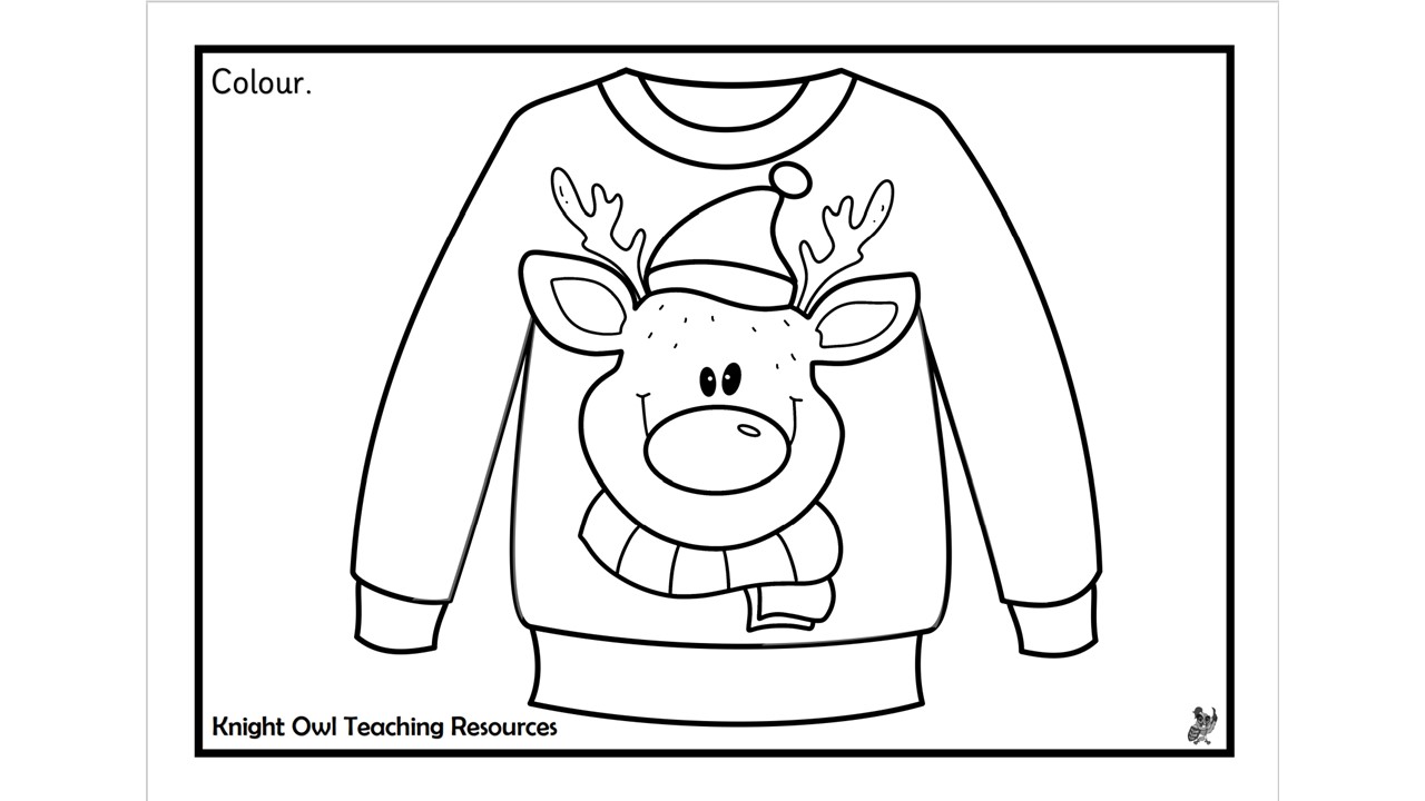 Christmas Jumper Colouring