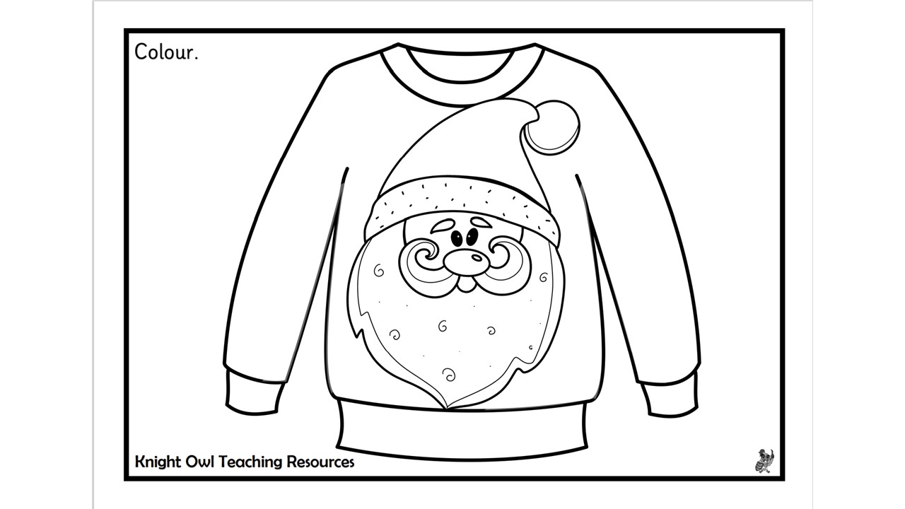 Christmas Jumper Colouring