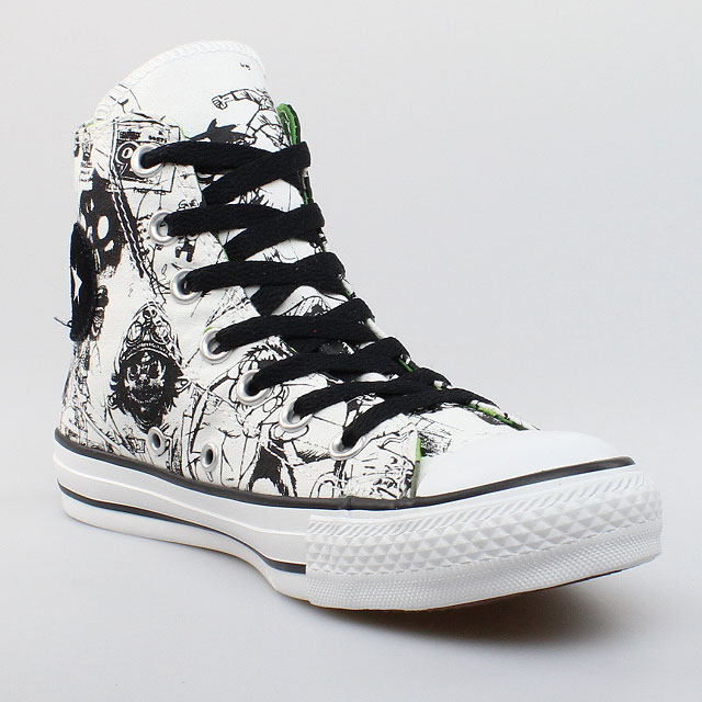 CONVERSE SCHUHE ALL STAR CHUCKS HI GORILLAZ WEISS SCHWARZ WHITE BLACK