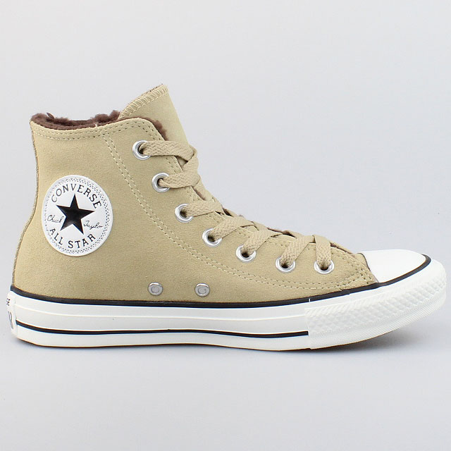 CONVERSE ALL STAR WINTER CHUCKS HI SAND BEIGE LEDER KUNSTFELL