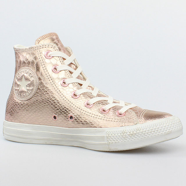 CONVERSE ALL STAR CHUCKS HI ROSE GOLD WHITE WEISS ROSA LEDER 542437C SCHUHE