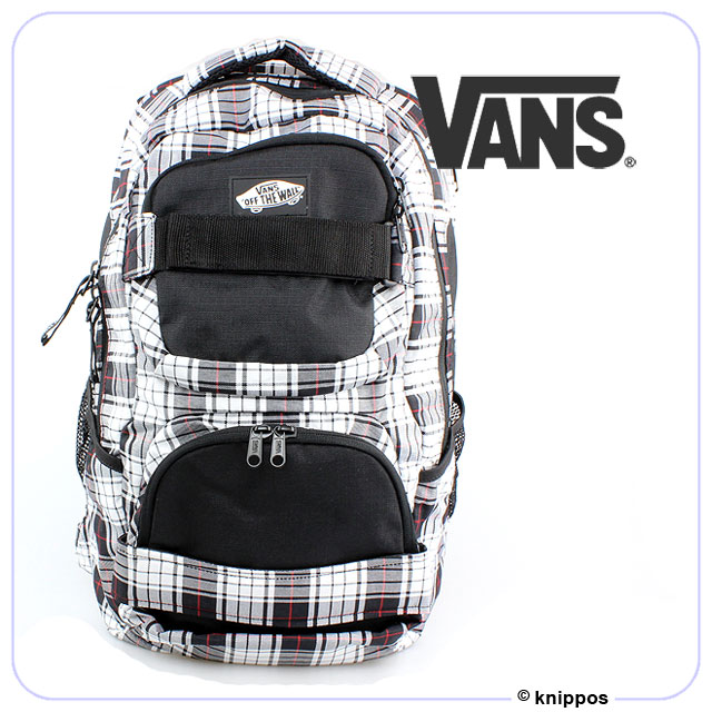 VANS RUCKSACK SCHWARZ WEISS KARIERT VNVJL8P TASCHE AUTHENTIC SKATE