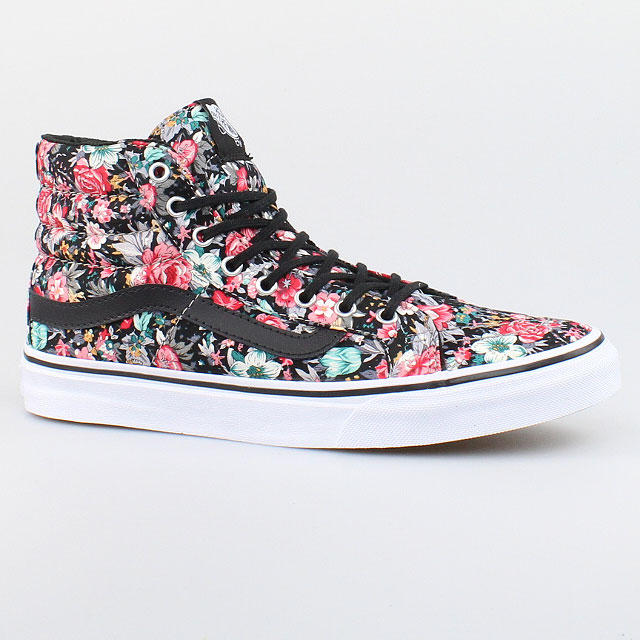 VANS DAMEN SCHUHE SK8HI SLIM MULTI FLORAL BLUMEN SCHWARZ VXH7DL4