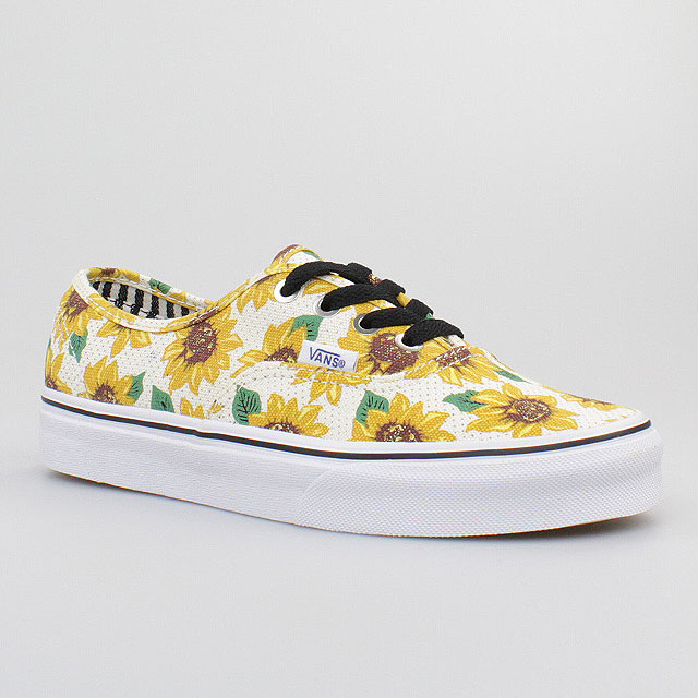VANS SCHUHE AUTHENTIC SUNFLOWER TRUE WHITE SONNEN BLUMEN WEISS VZUKFN0