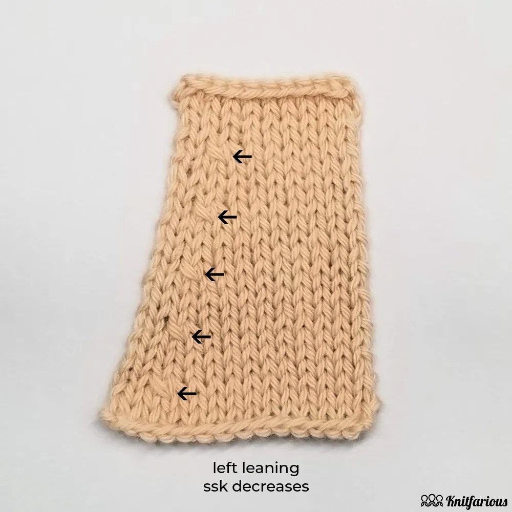 How to Make the Slip, Slip, Knit (SSK) Decrease Knitfarious