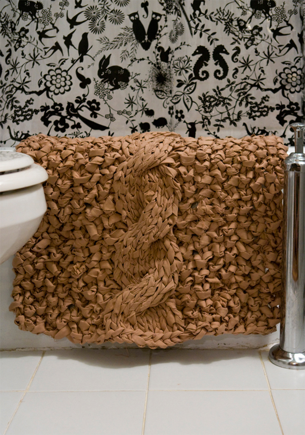 Knit a Bath Mat With Rags It’s Big and Beautiful! KnitHacker