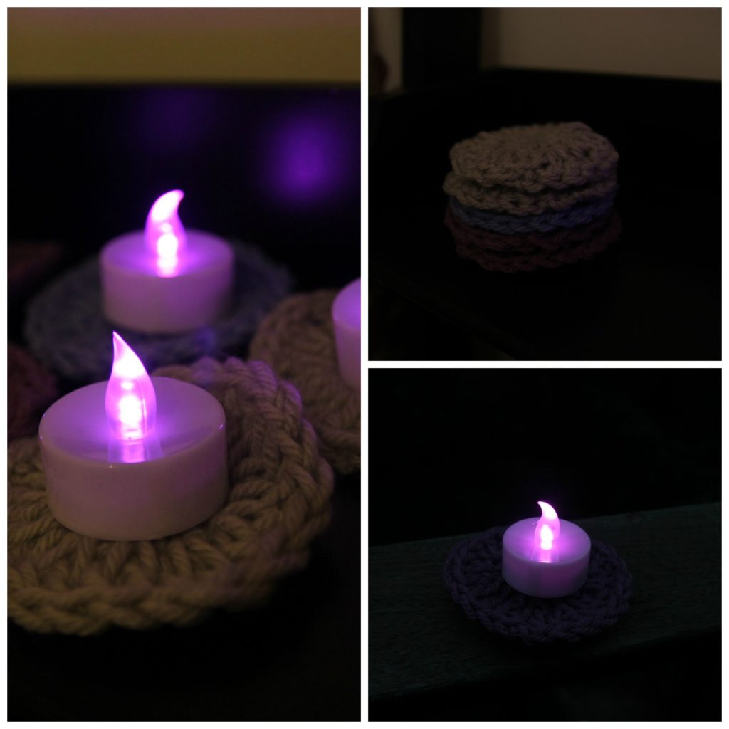 Flameless Tea Light Coasters KnitHacker