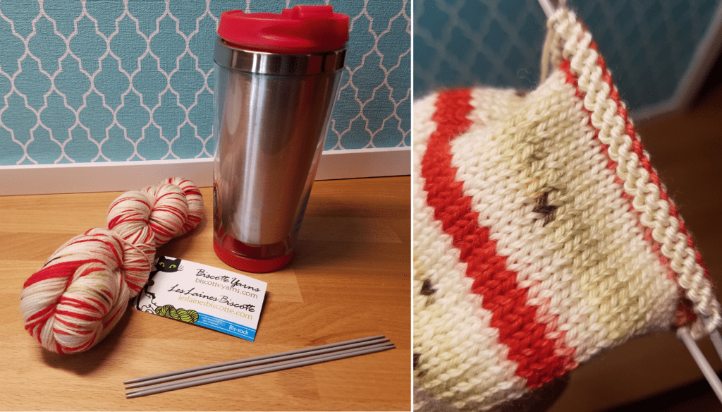 Knit the Perfect Travel Mug Cozy With a Charming HandDyed Yarn Kit