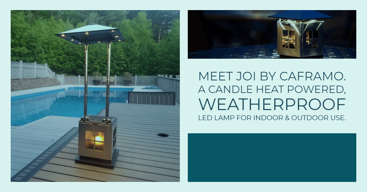 Review Meet JOI by Caframo. It’s a Candle Heat Powered, Weatherproof
