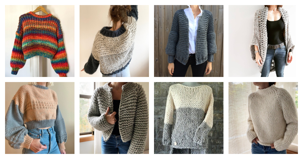 Designer Spotlight ChunkyKnit Sweater Patterns, Good For Beginner Knitters Too … Finally