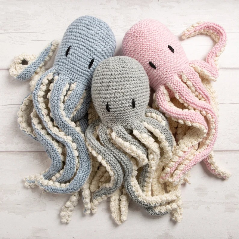 Brilliant Knit Octopus Slippers, Pattern Designed By Elizabeth Elliott