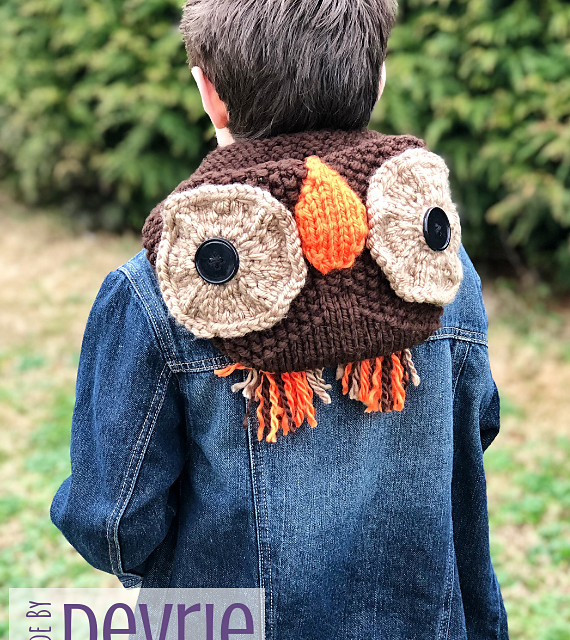 Knit a Hooded Owl Scarf Which Doubles As A Blanket … So Clever
