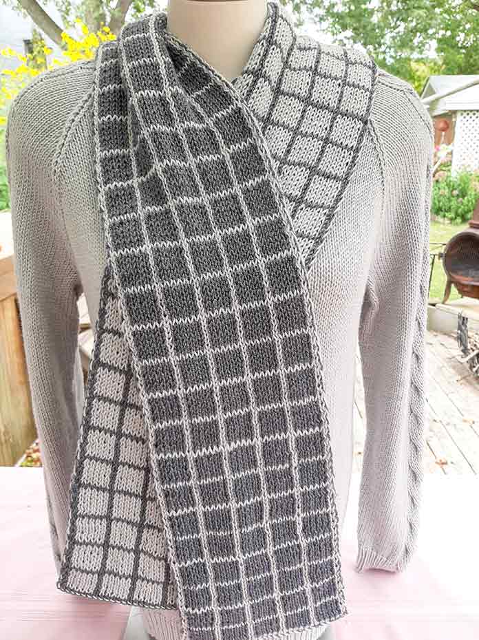 Double your pleasure with a reversible knitted scarf KNITmuch