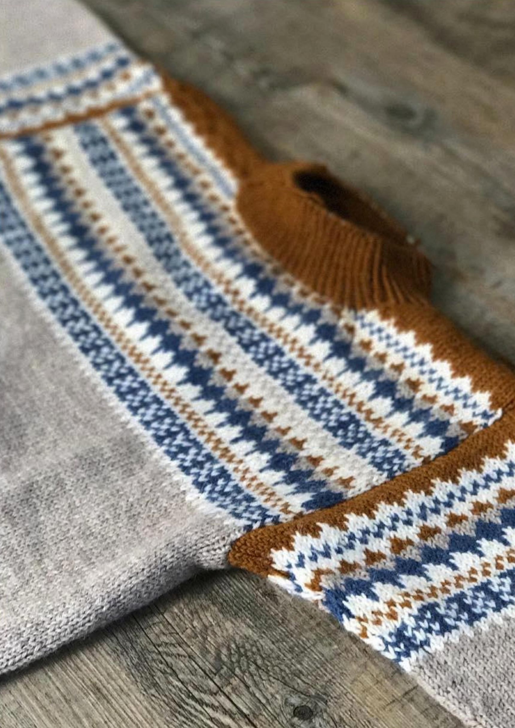 Halsutringning i genser/kofte med isydde ermer Knitting Inna