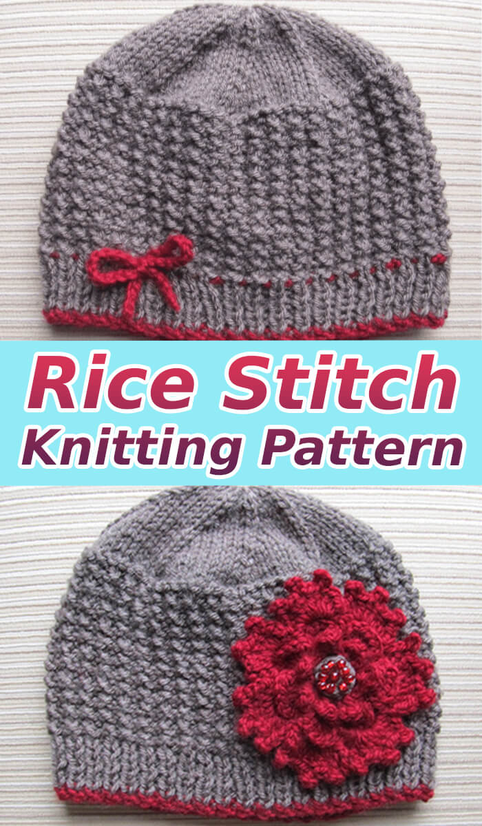 Rice Stitch Knitting Pattern Knitting News
