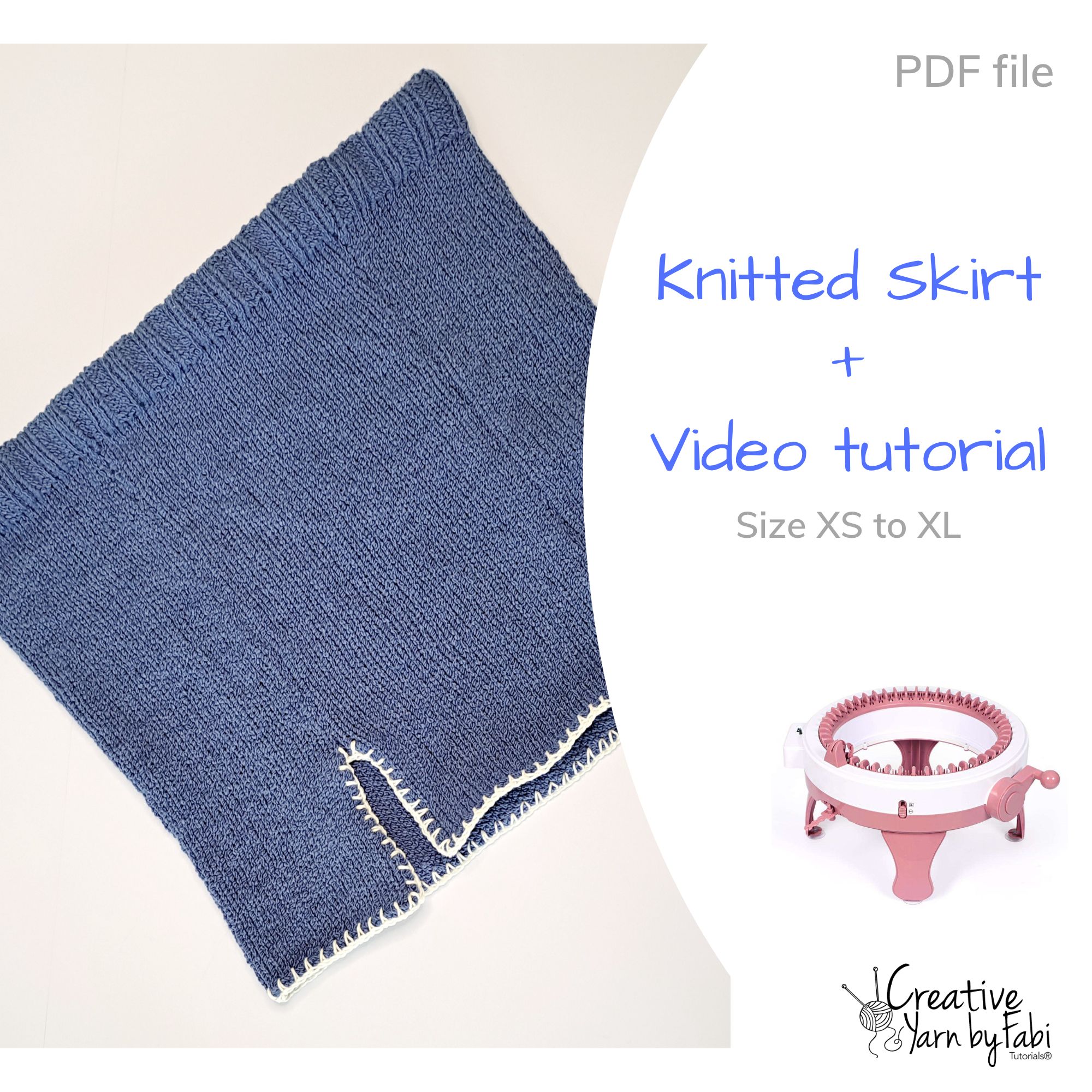 Skirt pattern for Sentro or Addi knitting machine Knitting Machine
