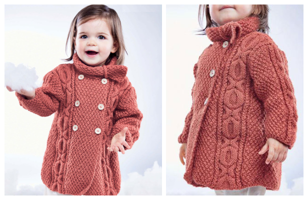 Knit Baby Cable Coat Free Knitting Pattern Knitting Pattern
