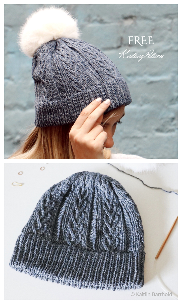 Cable Heart Hat Free Knitting Pattern & Paid Knitting Pattern
