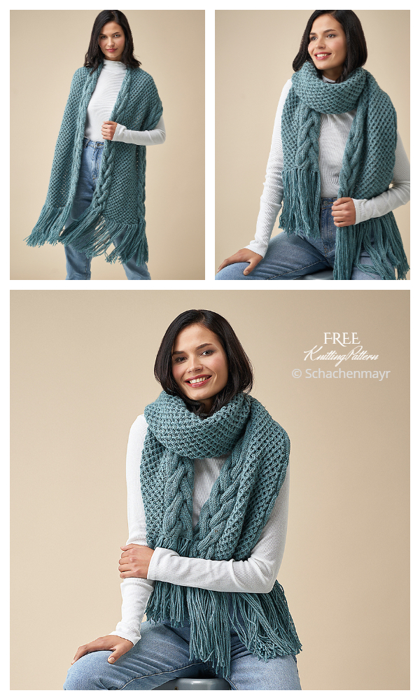 Knit Cable Scarf Free Knitting Patterns Knitting Pattern