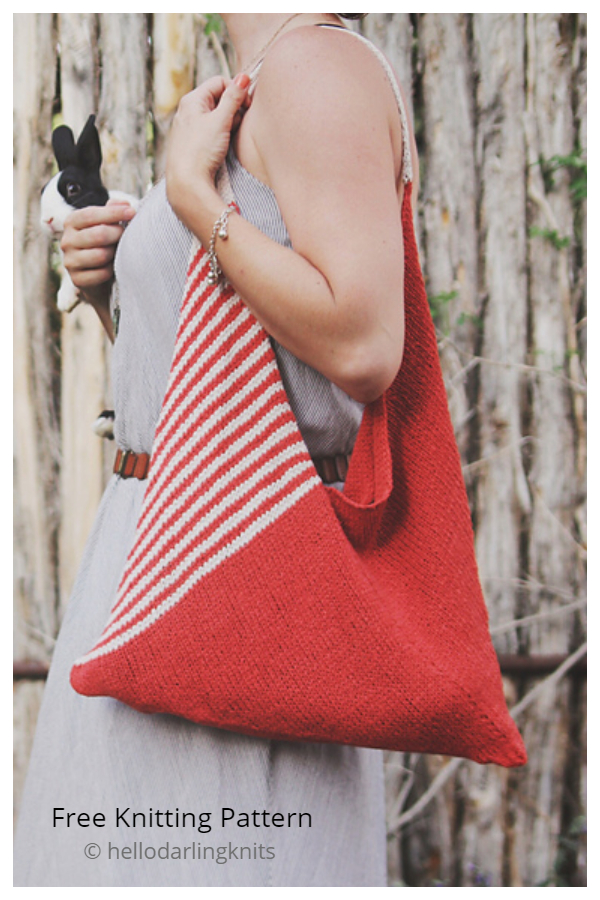 Japanese Tote Bag Free Knitting Pattern Knitting Pattern