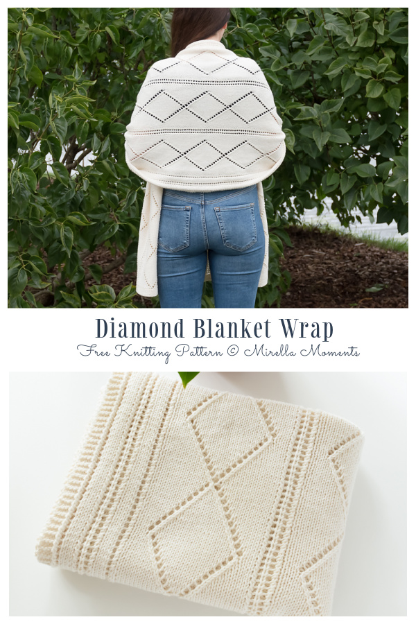 Diamond Blanket Wrap Free Knitting Pattern Knitting Pattern