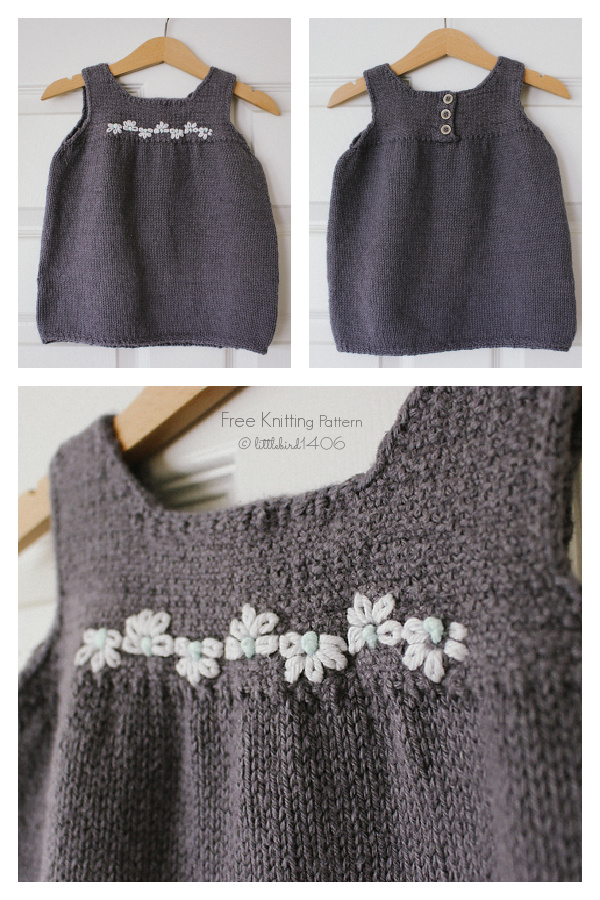 Simple Baby Dress Free Knitting Pattern (018M) Knitting Pattern